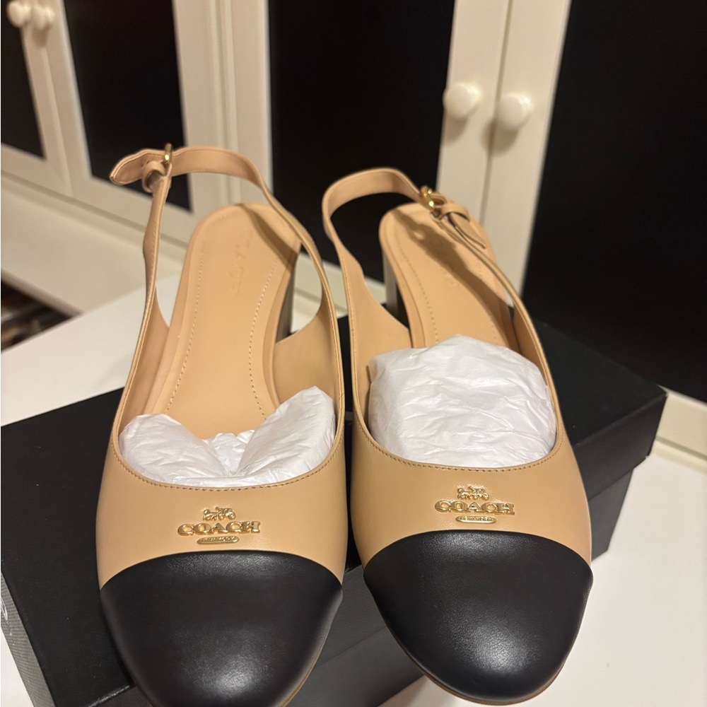 Coach Erica leather slingback heels - Picture 2 of 4